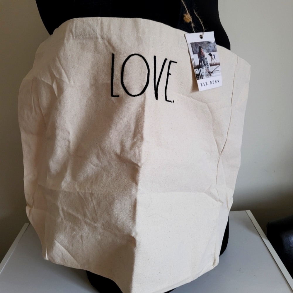 NWT RAE DUNN large canvas LOVE tote